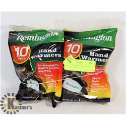 LOT OF TWO NEW 10 PACKS OF HAND WARMERS