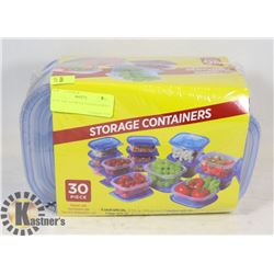 NEW 30PC STORAGE CONTAINER SET