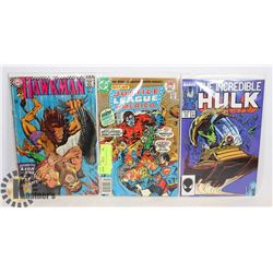 HAWKMAN # 20 JLA # 40 HULK # 331 COMICS