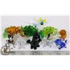 Image 1 : 12 X GLASS COLORED CRYSTAL & BLOWN FIGURES