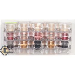 FIVE STACKS OF 3 ASSORTED MICABELLA SHIMMER