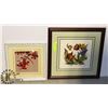 Image 1 : FRAMED EMBROIDERY/STITCHWORK- SET OF 2