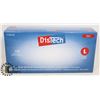 Image 1 : BOX OF 100 NEW  SZ L DISTECH VINYL MEDICAL EXAM