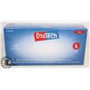 Image 1 : BOX OF 100 NEW  SZ L DISTECH VINYL MEDICAL EXAM
