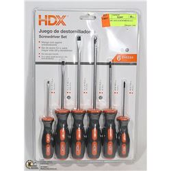 NEW 6PC HDX SCREWDRIVER SET
