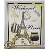 Image 1 : TIN LITHOGRAPH POSTER "WEEKEND IN PARIS"
