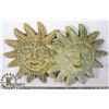 Image 1 : SOLID STONE GARDEN "SUN" WALL HANGINGS- SET OF 2