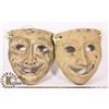 Image 1 : SOLID STONE GARDEN "MASKS" WALL HANGINGS- SET OF