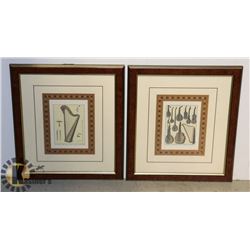 PAIR OF FRAMED MUSIC THEMED PICTURES