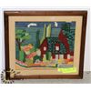 Image 1 : FRAMED YARN FARM PICTURE