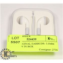 APPLE ORIGINAL EARBUDS- 3.5MM JACK- NEW IN BOX