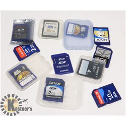 BAG WITH 11 MEMORY CARDS INCL. 128MB,