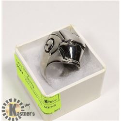 NEW IRON MAN HEAD STEEL MENS RING -