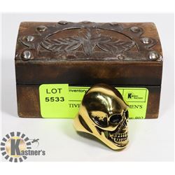 DECORATIVE BOX WITH NEW MEN'S GOLD-