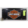 Image 1 : TIN HARLEY DAVIDSON LICENSE PLATE - BLACK