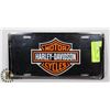 Image 1 : TIN HARLEY DAVIDSON LICENSE PLATE - BLACK
