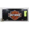 Image 1 : TIN HARLEY DAVIDSON LICENSE PLATE - BLACK