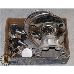 BOX OF TPMS SENSORS AND CENTER CAPS
