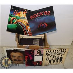 BOX OF VINYL RECORDS