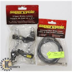 LOT OF 2 BIKE BREAKS & CABLE