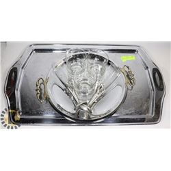 LARGE PLATTER WITH SMALL ROUND PLATTER,