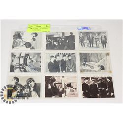 BEATLES CARDS 9 CARD SHEET - 1ST, 2ND, 3RD SERIES;