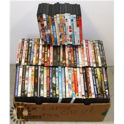 BOX OF ASSORTED DVDS APPROX. 140