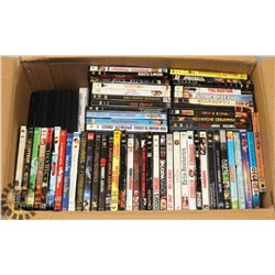 BOX OF ASSORTED DVDS APPROX. 130