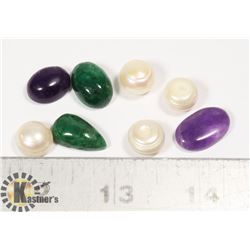 #163-EMERALD/ AMETHYST/ FRESH WATER PEARL