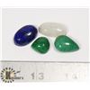 Image 1 : #157-MOONSTONE/ LAPIS LAZULI/ EMERALD 68.75ct