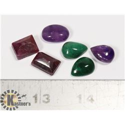 #143-EMERALD/AMERTHYST/ RUBY 71.25ct