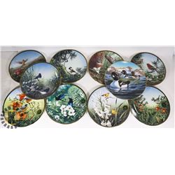 LOT OF 10 BRADFORD EXCHANGE PROVINCIAL FLOWER/ BIRD