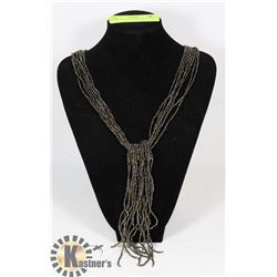METALLIC TONED BEAD NECKLACE