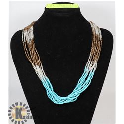 TRI-COLOURED BEAD NECKLACE