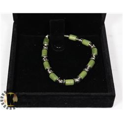 GREEN WOOD & METAL BRACELET