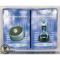 LOT OF 2  CRYSTAL ROTARY SLIDE SHOW