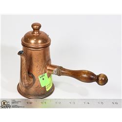 ANTIQUE COPPER SINGLE CUP TEA KETTLE