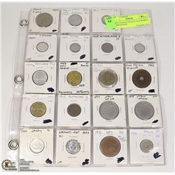 SHEET COLLECTION OF OLD WORLD COINS SILVER