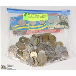 LOT OF WORLD COINS AND BILLS