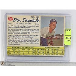 POST MLB DON DRYSDALE # 110 CARD CANADA ONLY
