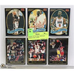 6 RARE COLLECTIBLE MICHAEL JORDAN NBA CARDS