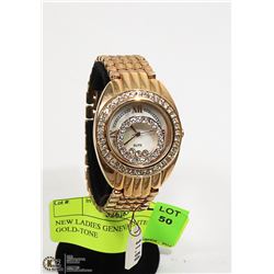 NEW LADIES GENEVA ELITE GOLD-TONE