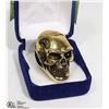 Image 1 : NEW MENS GOLD-TONE SKULL HEAD RING -