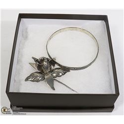.925 SILVER BRACELET & .925 SILVER BROACH -