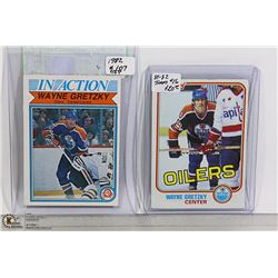 1981-82 GRETZKY TOPPS #16 & 1982 OPC # 1O7