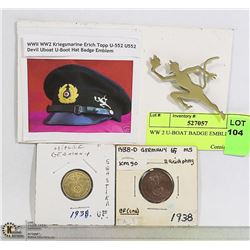 WW 2 U-BOAT BADGE EMBLEM