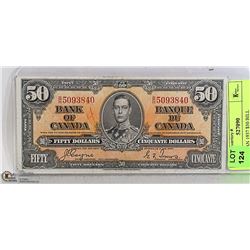 CANADIAN 1937 $50 BILL