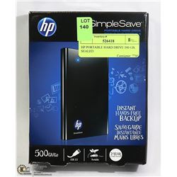 HP PORTABLE HARD DRIVE 500 GB, SEALED