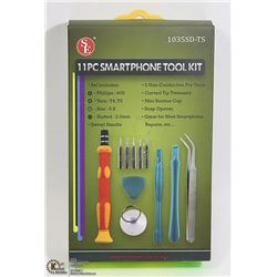 NEW 11PC. SMARTPHONE TOOL KIT W/ HARD CASE
