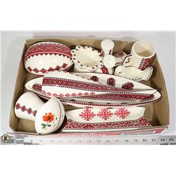 FLAT OF UKRAINIAN DISHWARE.